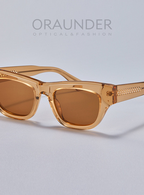 欧美复古潮流糖果色猫眼墨镜网红辣妹个性显脸小遮光板材太阳眼镜