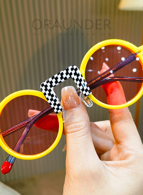 多巴胺学院风彩色拼料太阳眼镜男女小众偏光防晒防紫外线开车墨镜