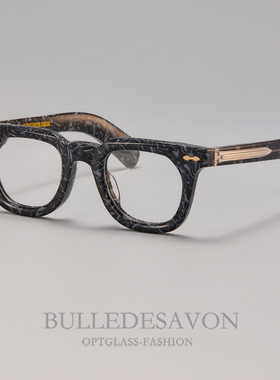 JMM时尚复古方形板材眼镜框架男女士素颜可配近视度数防蓝光变色