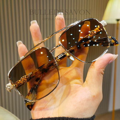 萝心防紫外线护目太阳镜男女潮款大框双梁显瘦遮阳防晒开车墨镜