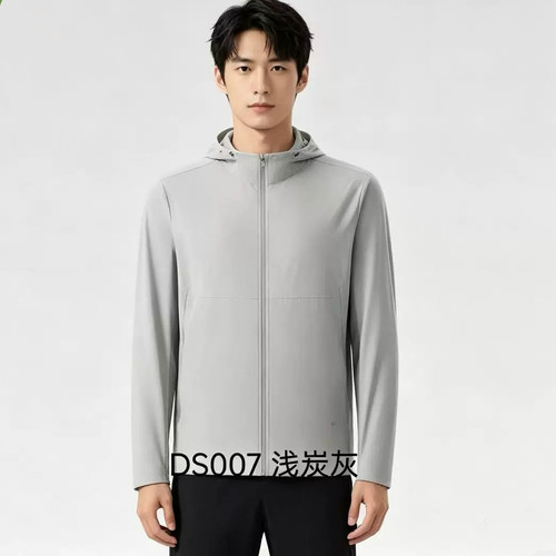 蕉下男士速干运动防晒衣DS007可收帽子夹克款立领透气防晒服