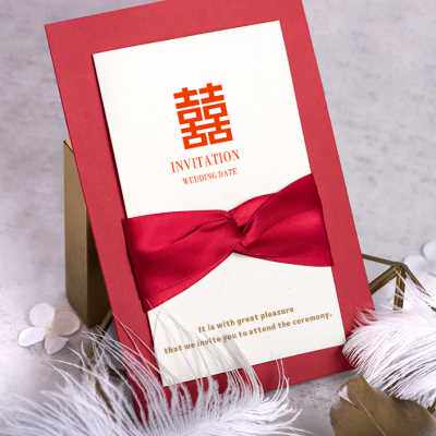 请柬喜帖婚礼2023新款定制结婚照片请帖邀请函中式婚宴喜贴信封