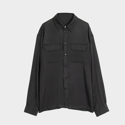 TRIPLEBLACK铜氨丝衬衫