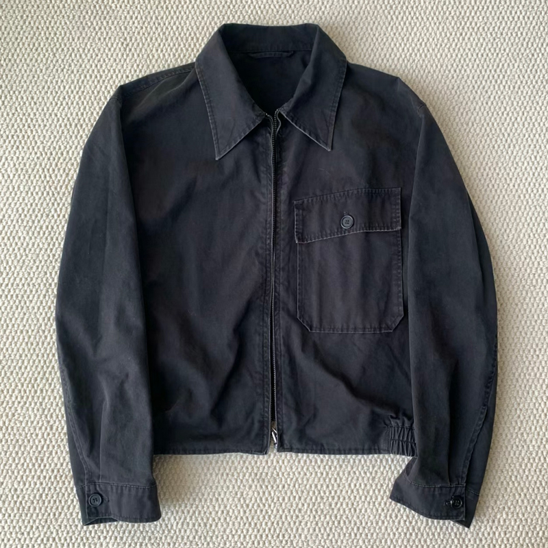TRIPLE BLACK 水洗翻领短夹克 工装口袋设计 Military Jacket
