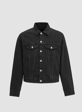 3BLK 美国康龙cone面料 黑色定染牛仔外套 TYPE3短宽夹克