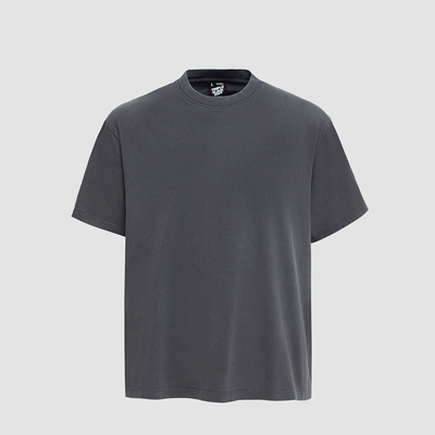 定织纯棉圆筒布后背破缝短袖