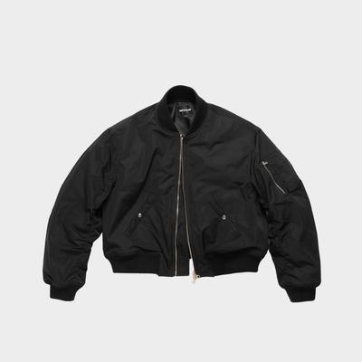 riri拉链重磅尼龙Bomber夹克