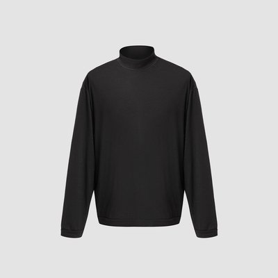 15.5微米羊毛半高领长袖打底