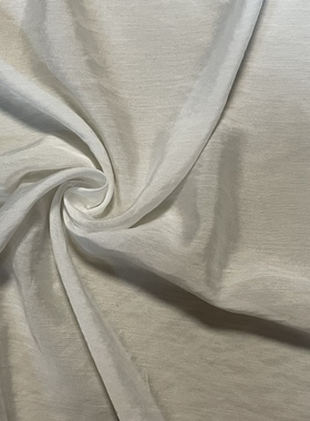 纯白色天丝棉舒适飘逸面料  薄款光泽感汉服连衣裙时装布料
