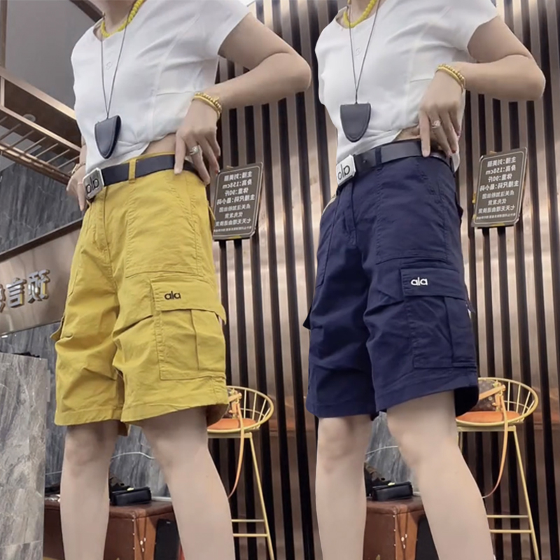 韩版夏季薄款水洗五分工装裤女2025高腰直筒弹力洋气显瘦百搭短裤