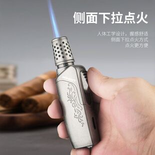 青玄套盒百诚充气T137关刀直冲雪茄金属+便携式防风打火机专用