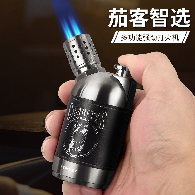 新款百诚吉奥防风四直冲蓝焰创意个性打火机摆件点烟器男士礼品