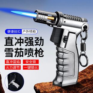 创意喷枪手握式可定火倒置蓝焰多用途高温直冲充气打火机厂家