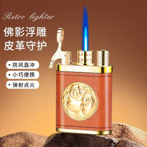 RY004手工皮革包裹佛影浮雕充气