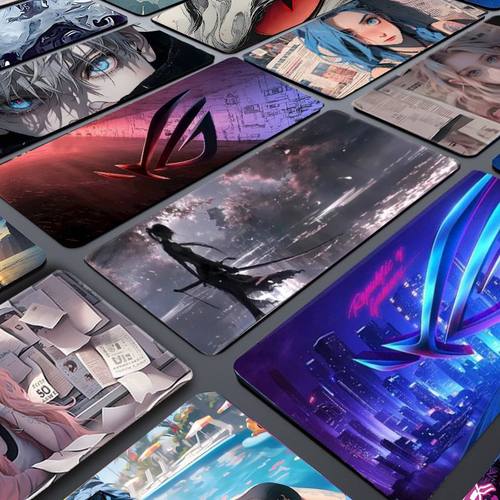 国风鼠标垫超大号电脑键盘垫电竞游戏办公桌垫男女生卡通一体加厚