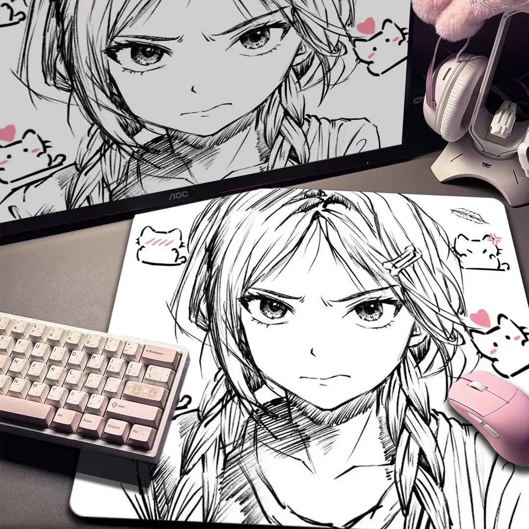Kuroha欲语Moment特别版(线稿)中性细面电竞鼠标垫FPS游戏专用垫