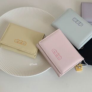 钱包 小钱包女学生卡通可爱大容量卡包三折式 2025新款 芝士奶酪短款