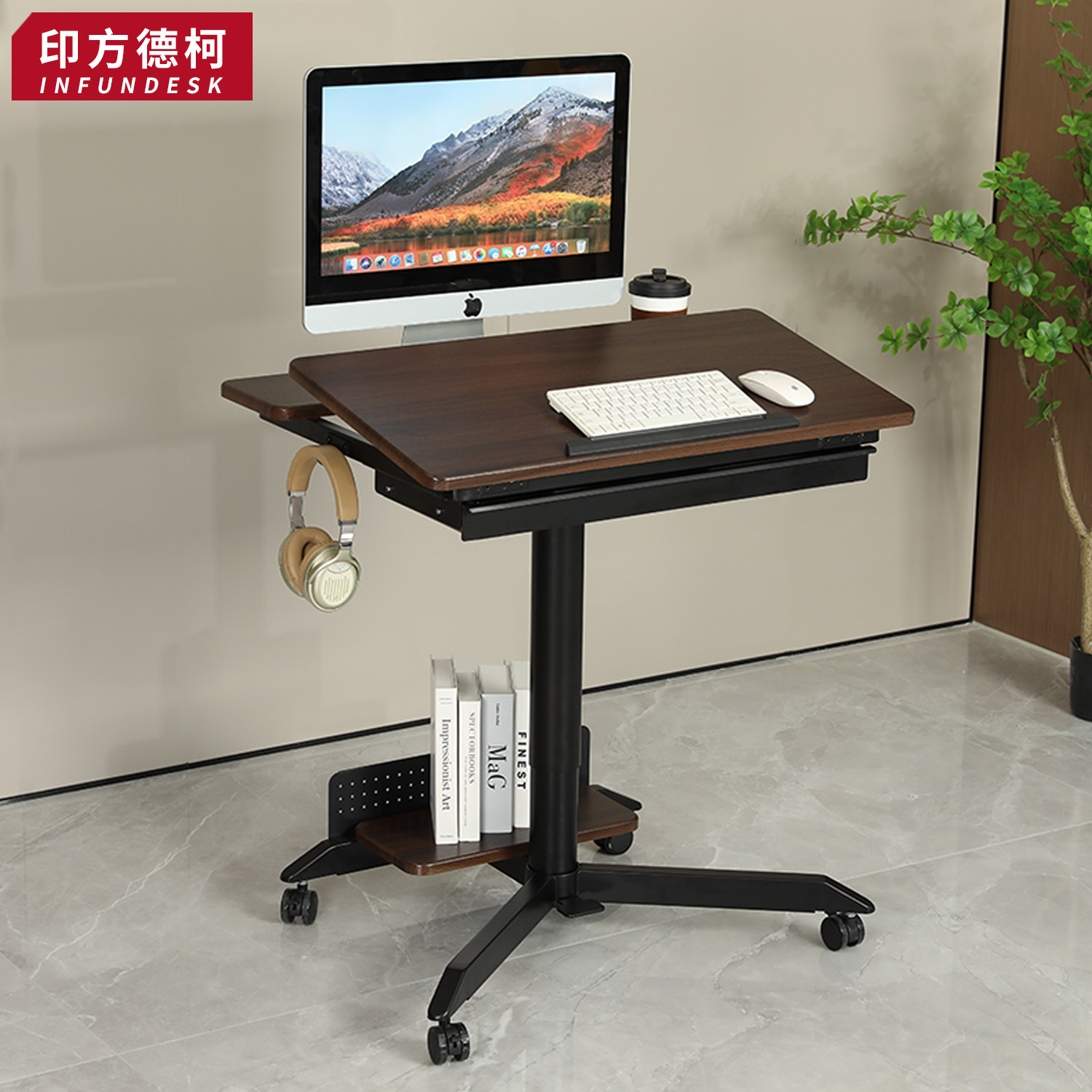 小户型升降电脑桌站立式工作台