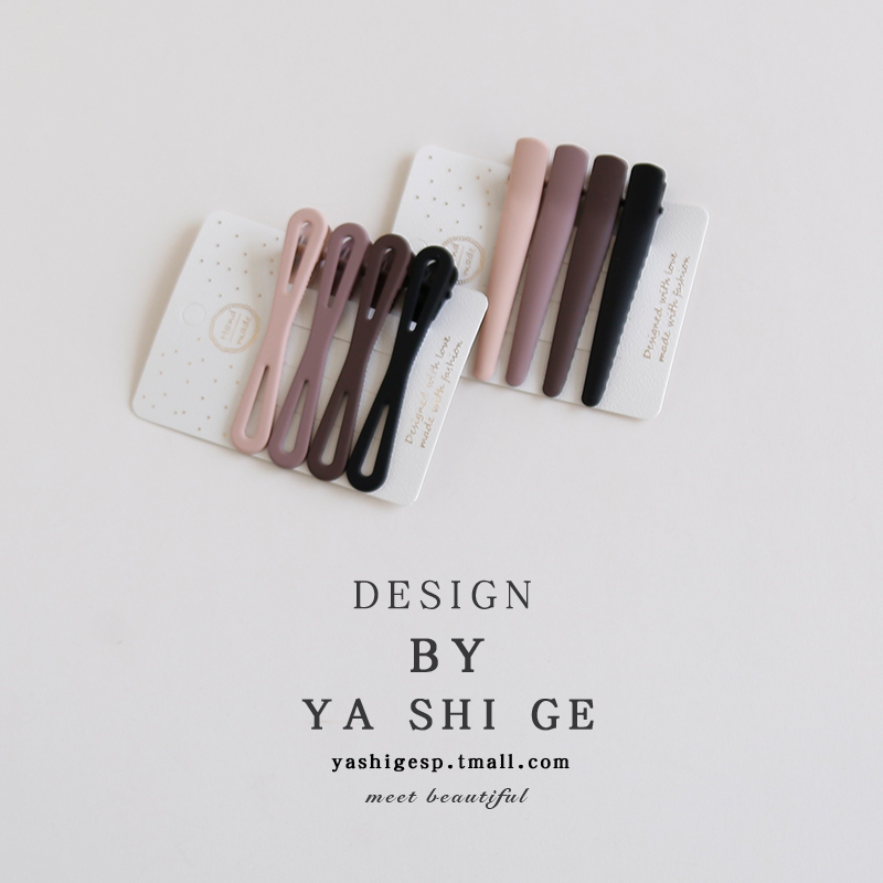 简约磨砂一字夹ins盘发洗脸化妆鸭嘴夹前额碎发夹后脑勺夹子头饰