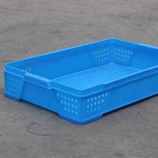 塑料箱子长方形面包烘焙塑料箱食品级可堆叠高脚周转箱鸡蛋筐