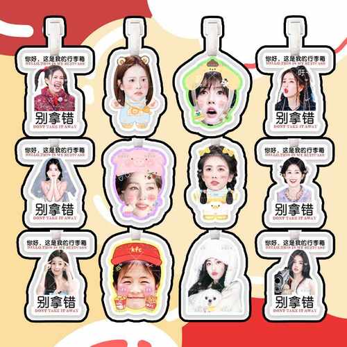 白鹿行李牌行李箱书包挂件挂链挂饰吊牌应援物周边抖音同款