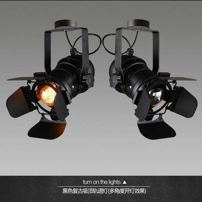 厂家供应复古PAR30舞台灯架明装吸顶轨道射灯套件工程专用轨道灯