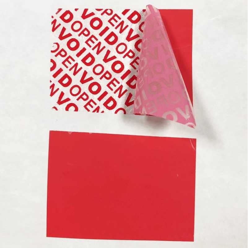 防伪胶带防拆VOID箱防撕揭开留字安全保密防伪不干胶贴纸 快递