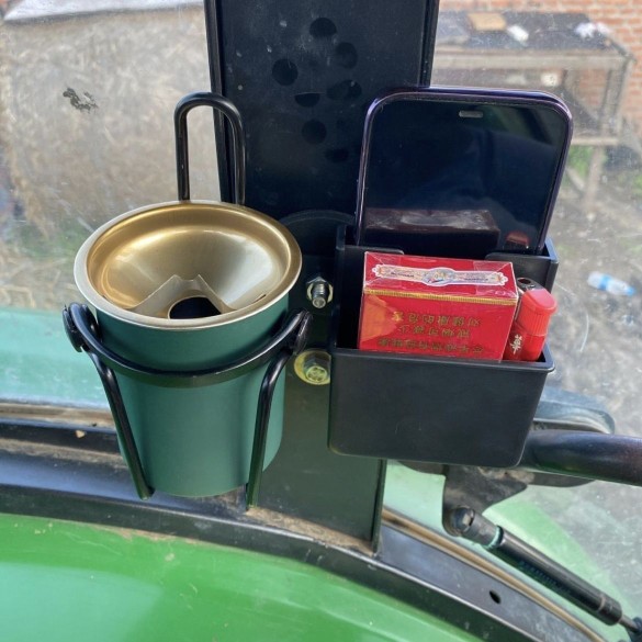 拖拉机收割机驾驶室磁吸式烟灰缸磁铁手机置物架