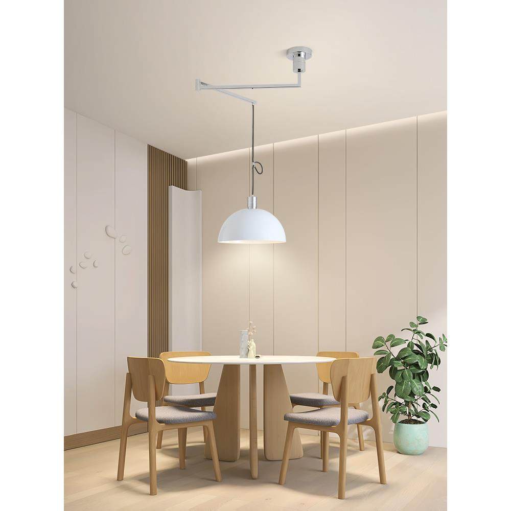 餐厅吊灯可移位伸缩长杆中古包豪斯厨房餐桌灯设计师卧室书房灯具