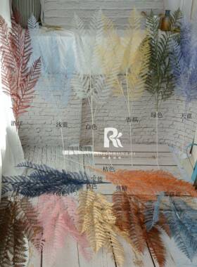 仿AL-3635大叉波斯叶真散尾蕨草酒店婚庆婚叶礼堂装饰吊顶装饰插