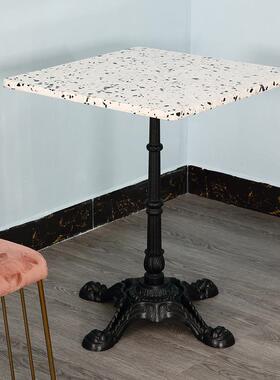 北DLS8900欧磨石户外室外圆厅形餐桌吃饭桌西餐咖啡厅水服装子店