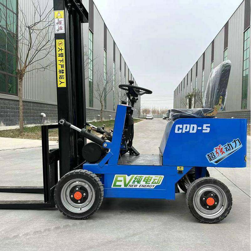 小型电动叉车 四座简易式0.5轮/0.吨8吨1 驾液压升降搬运HJY推高