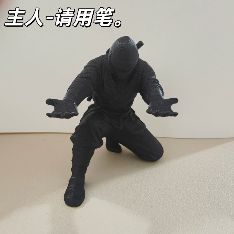 忍者笔筒3d打印黑武士桌面装饰笔架文具收纳个性创意桌面9厘米高图片