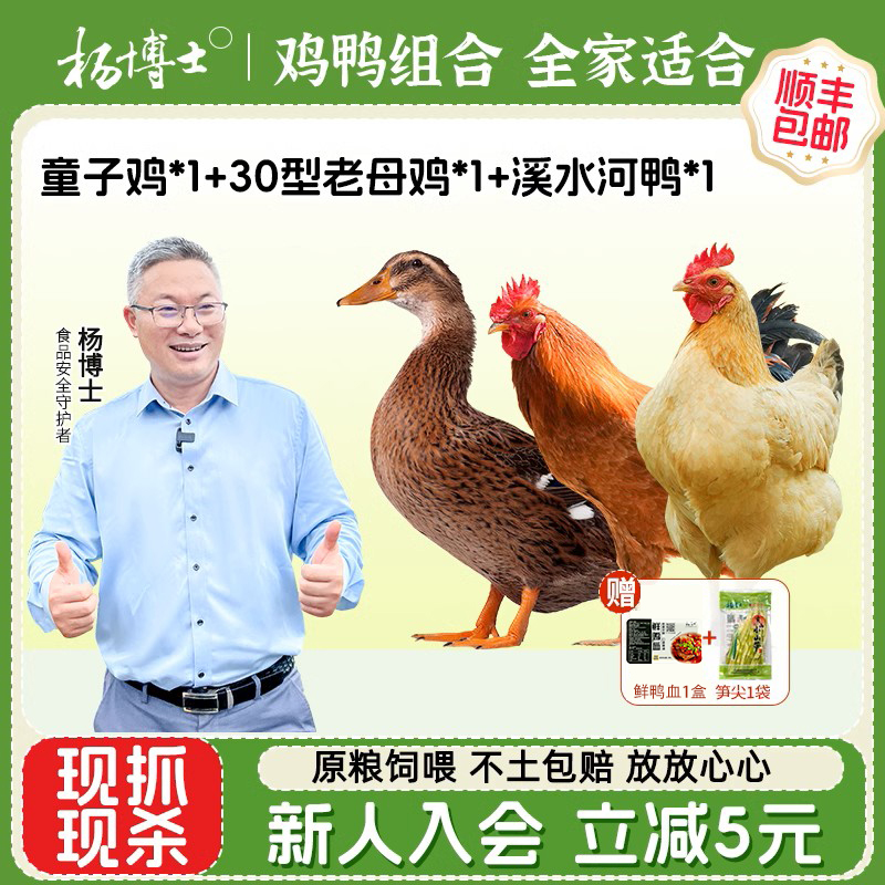 【家宴套餐】杨博士皖南深山散养土鸡小河鸭新鲜现杀现发母鸡整只