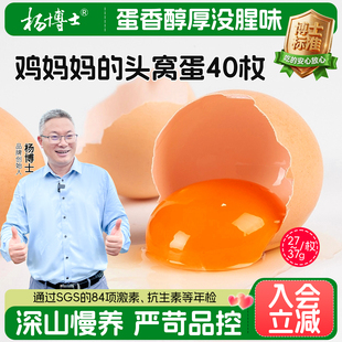 杨博士鸡蛋新鲜鸡蛋农家初生蛋正宗深山散养土鸡蛋草鸡蛋40枚