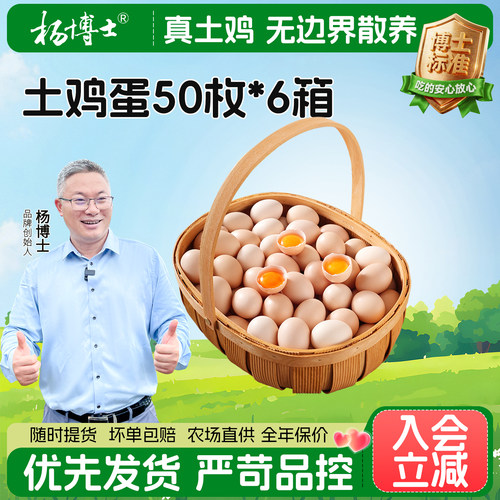 【半年定】杨博士深山正宗散养土鸡蛋50枚*6箱