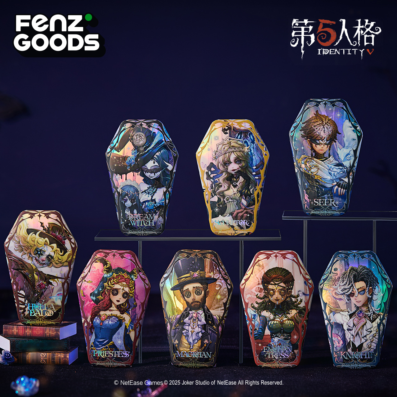 分子谷子第五人格魔幻魅影马口铁徽章盲盒素面镭射吧唧胸针零售19