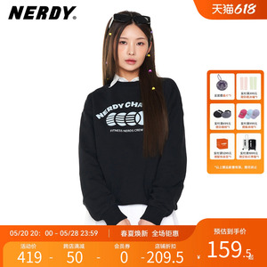 NERDY2023春季新品网球主题普通卫衣短裤套装女情侣同款上衣潮