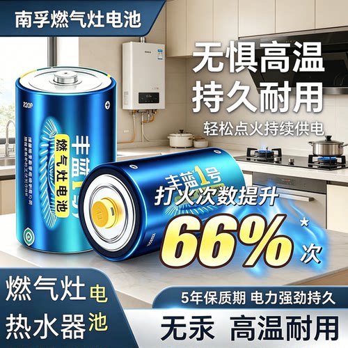 南孚丰蓝燃气灶1号电池大号耐高温防爆大容量电池液化煤气热水器