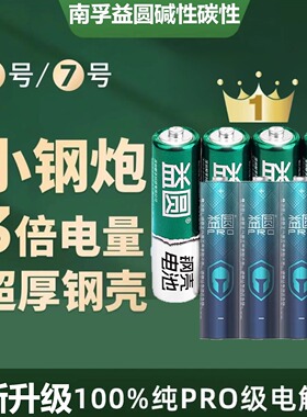 南孚益圆PRO5号7号电池指纹门锁玩具碱性空调电视遥控器碳性电池