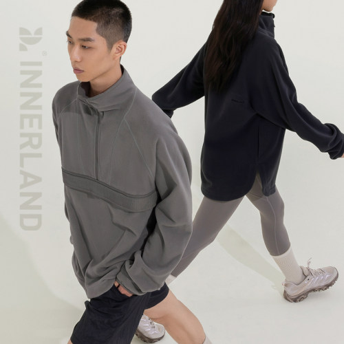 INNERLAND中性半高领摇粒绒卫衣
