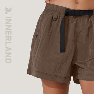 INNERLAND情侣款中性风可调节宽松透气百搭运动跑步短裤男女同款