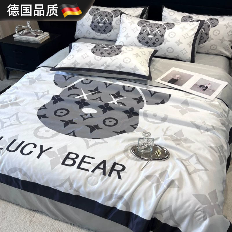 日本轻奢四件套丝滑可机洗薄被子