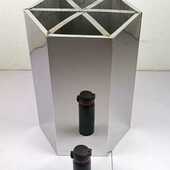 斗鸡六面镜六棱镜跑笼镜斗鸡用品镜斗鸡跑镜训练用品罩笼镜不锈钢