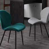 北欧餐椅现代简约家用靠背椅子餐厅休闲书桌椅网红轻奢化妆铁艺椅