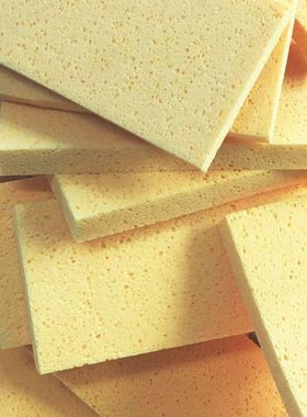 厂家吸潮包装内填吸水保湿海绵5厚黄色纤维素木浆棉垫片