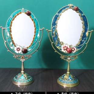 绿野仙踪复古欧式 镜子创意公主梳妆镜高清桌面化妆镜轻奢 单面台式