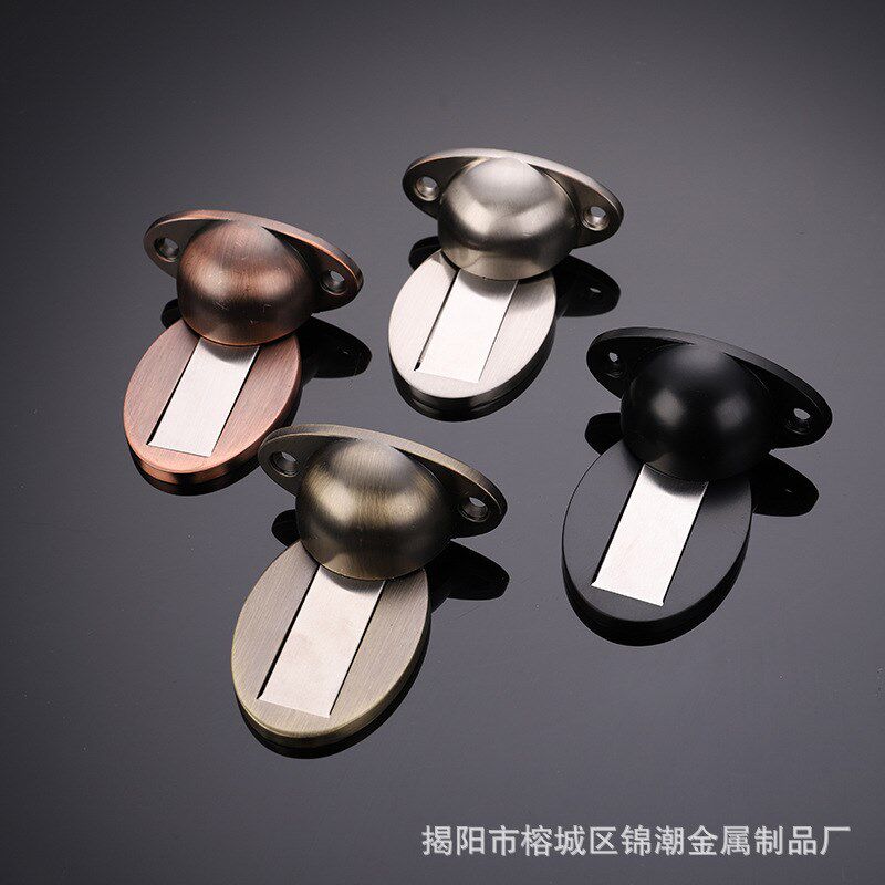 免打孔锌合金地吸地装式隐形工程门吸