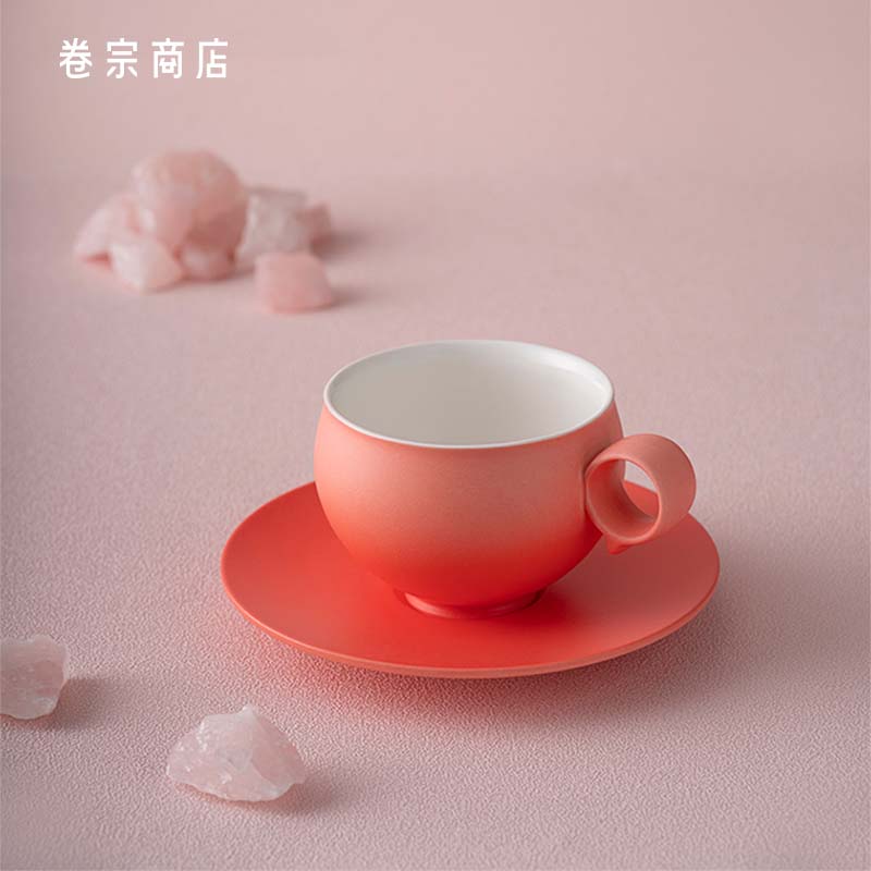 桃花马克杯16开高级感