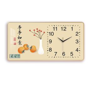 事事如意装饰画挂钟平安喜乐